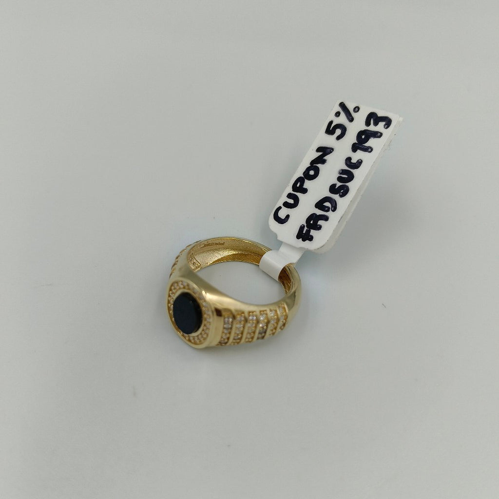 ANILLOS C ONIX Y CIRCONIAS 14K TALLA 9 4.4 GR (NUEVO)