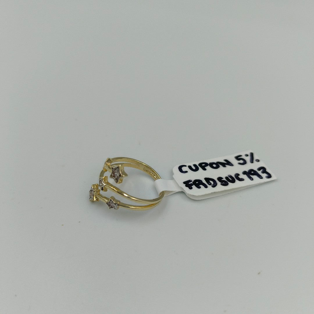 ANILLOS ANILLITO FIG ESTRELLA CON CIRCNIAS 10K TALLA 7 2.3 GR (NUEVO)