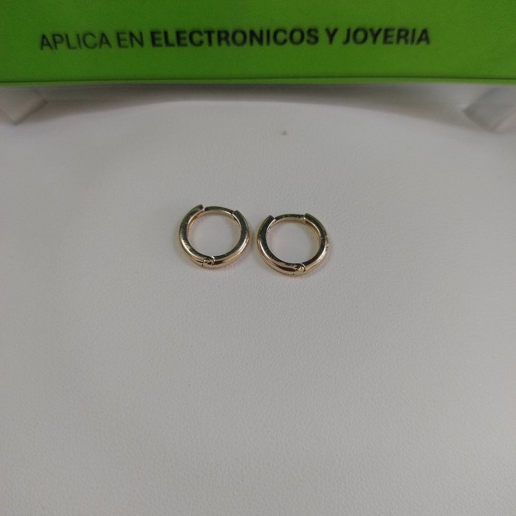 ARETES ARRACADAS LISAS 10K 1.2 GR (NUEVO)