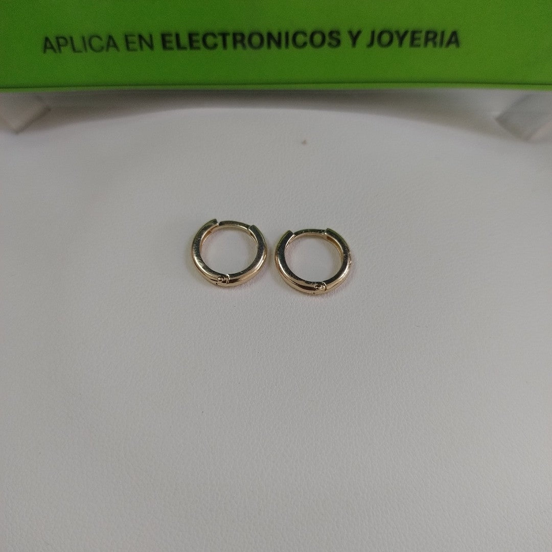ARETES ARRACADAS LISAS 10K 1.2 GR (NUEVO)