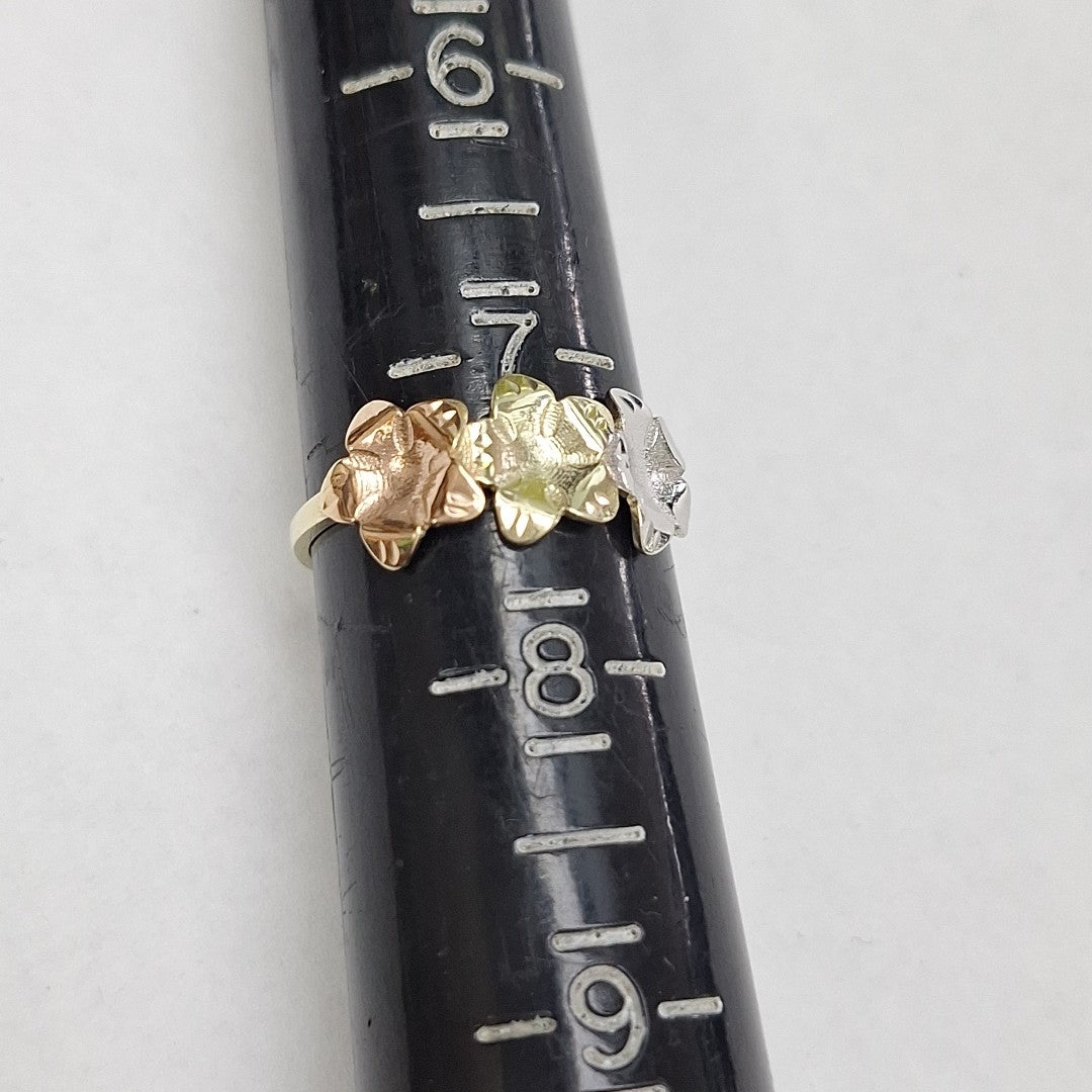 ANILLOS ANILLITO FIG FLORES 10K TALLA 7 1.2 GR (NUEVO)