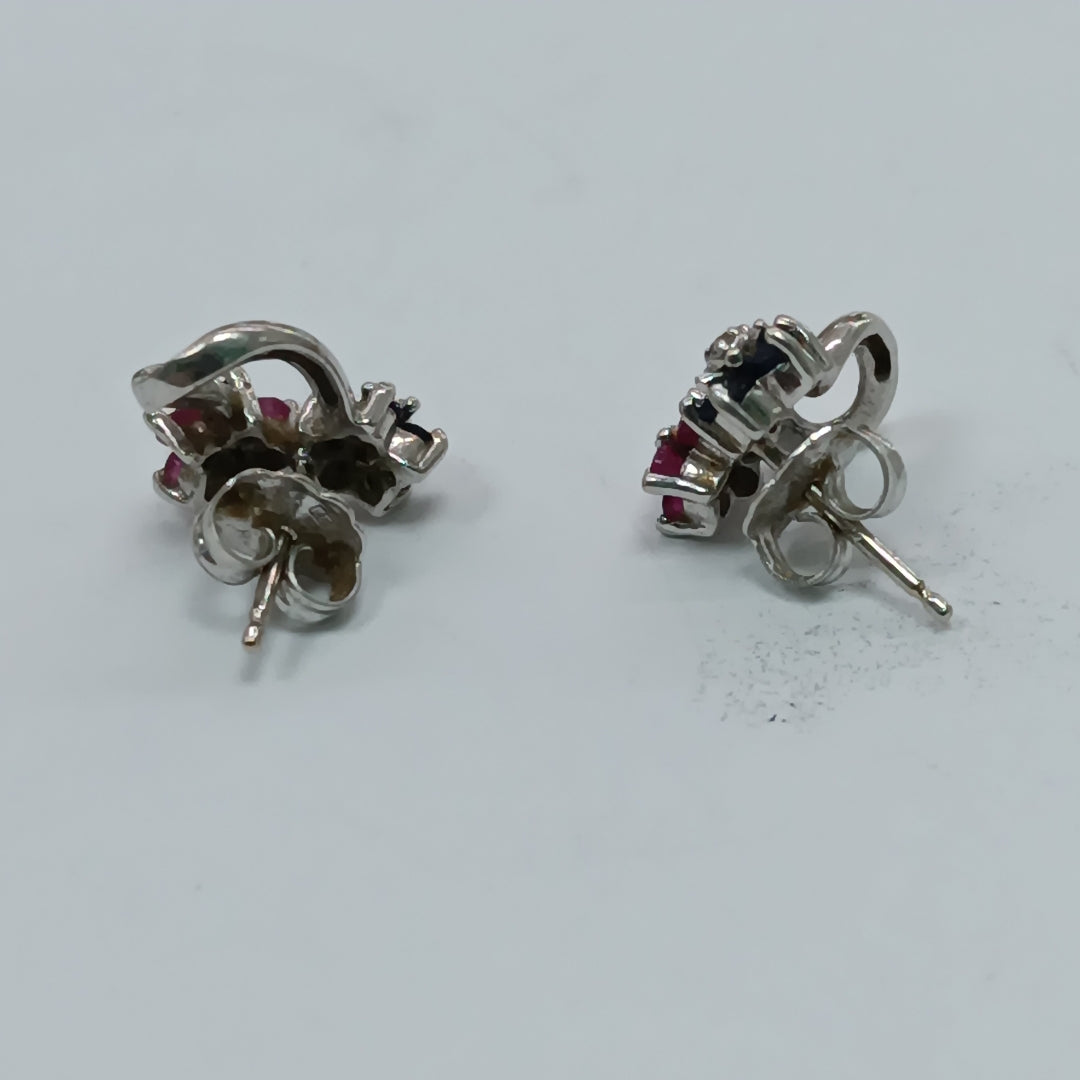 ARETES PAR ORO BLANCO 14 K 2,00 GRMS (SEMINUEVO)