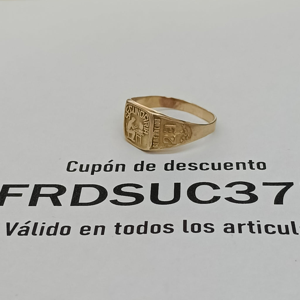 ANILLO DE GRADUACIÓN ORO 8 K 1.7 GRMS (SEMINUEVO)