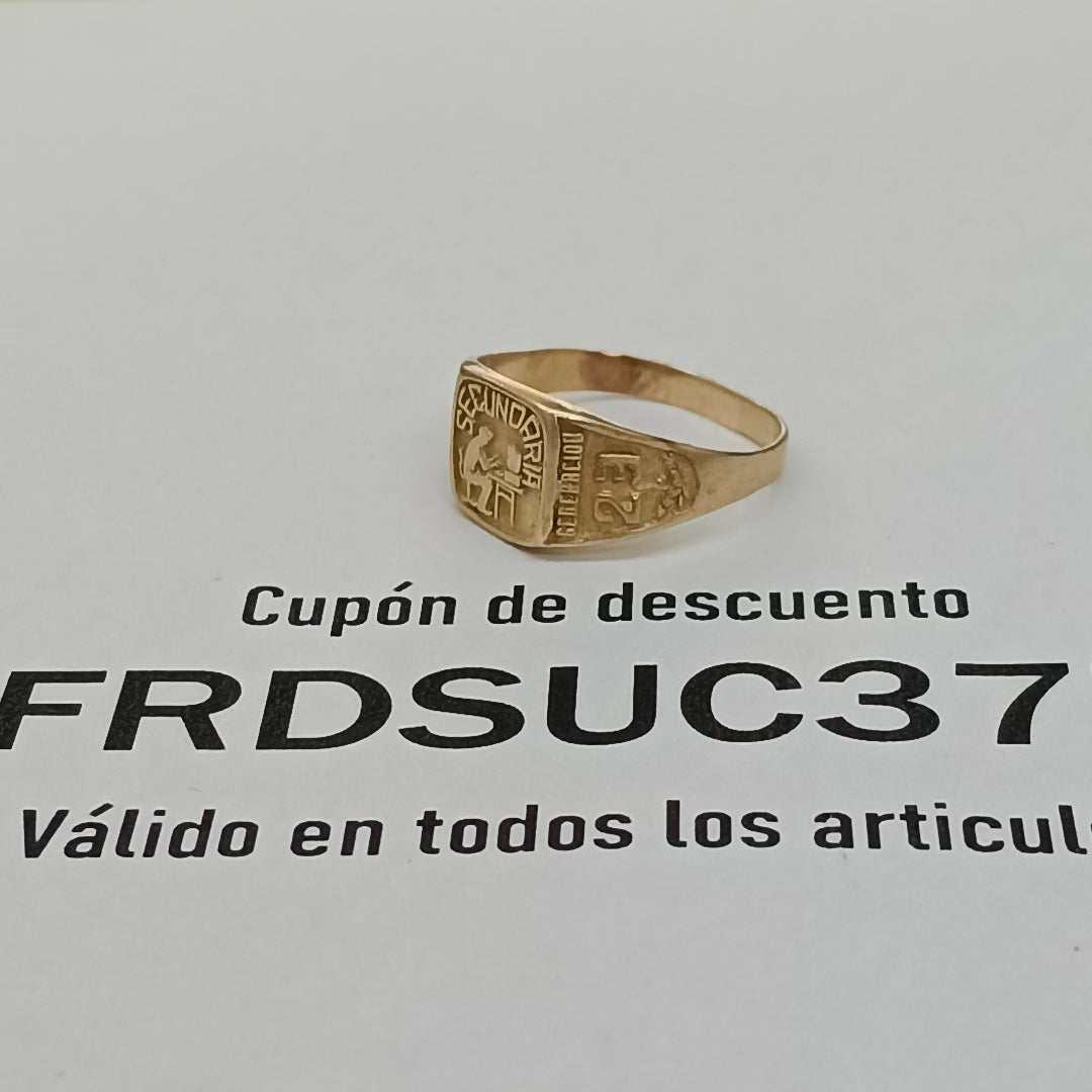 ANILLO DE GRADUACIÓN ORO 8 K 1.7 GRMS (SEMINUEVO)