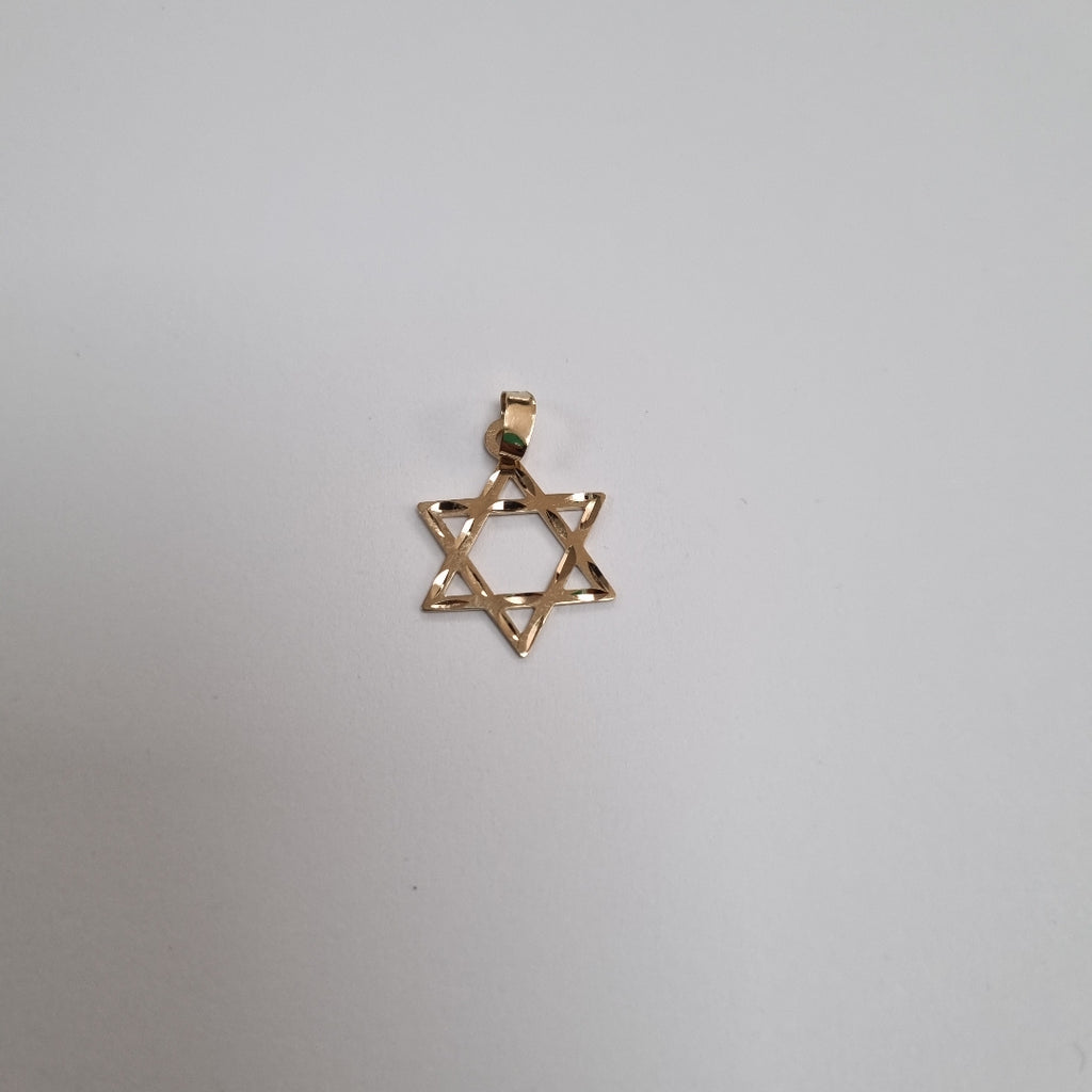 DIJE TEJIDO ESTRELLA DE DAVID 14K 0.5 GR (NUEVO)