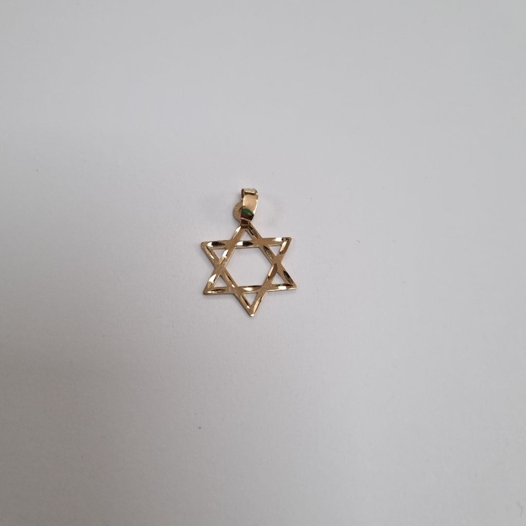 DIJE TEJIDO ESTRELLA DE DAVID 14K 0.5 GR (NUEVO)