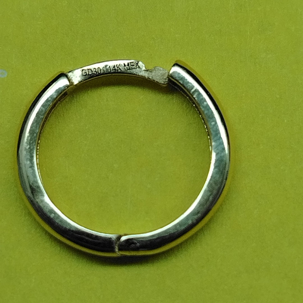 ARETES HUGGIES LISAS 14K 1.6 GR (NUEVO)