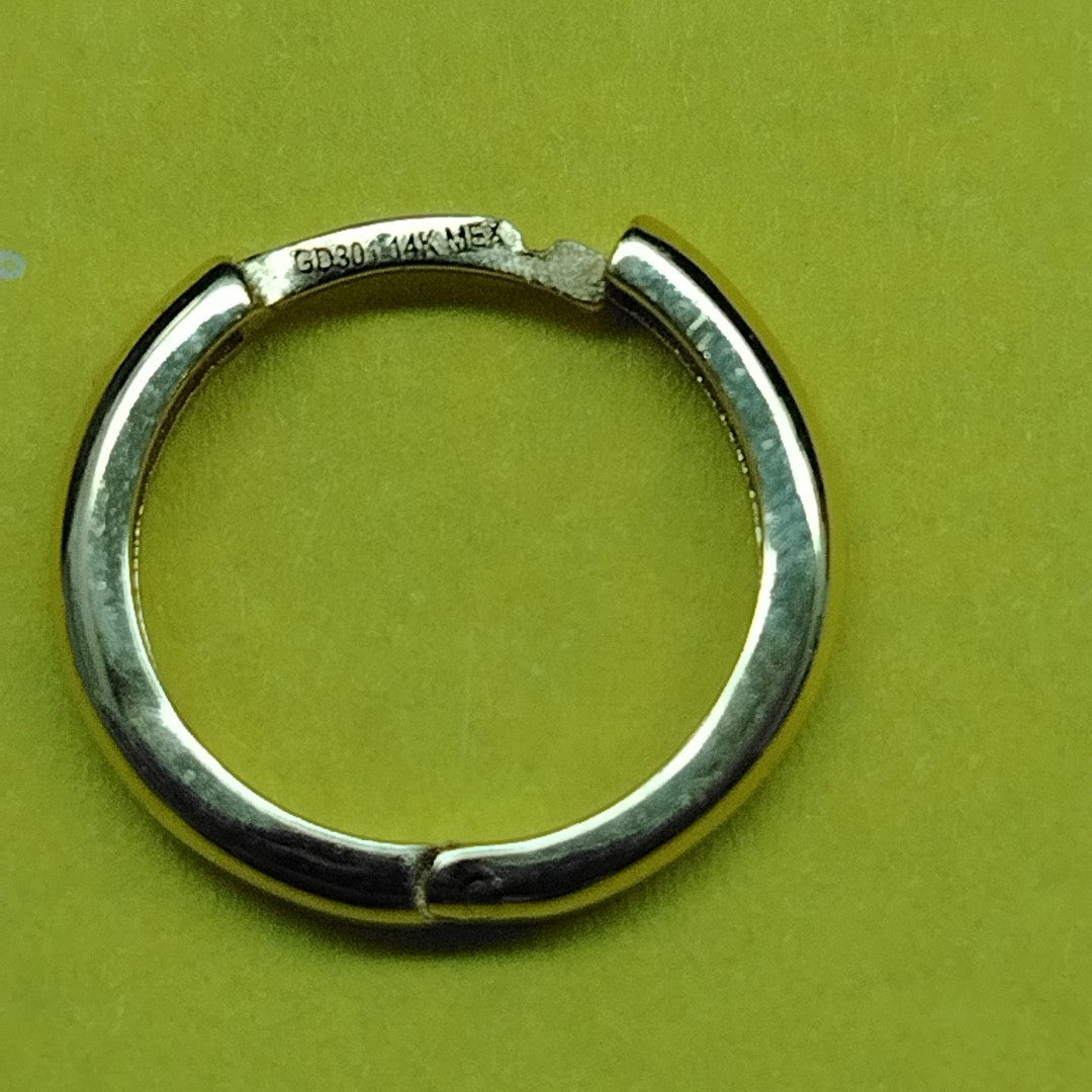 ARETES HUGGIES LISAS 14K 1.6 GR (NUEVO)