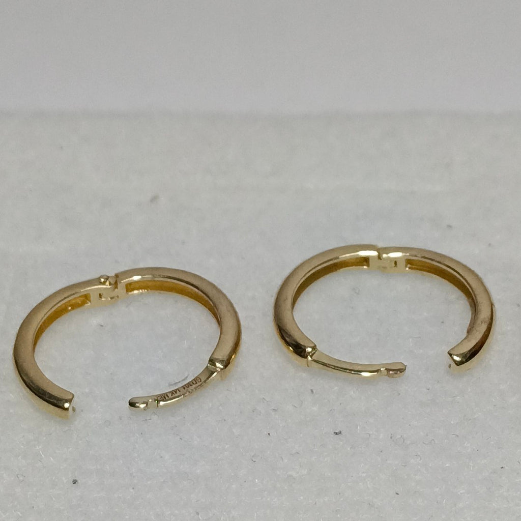 ARETES HUGGIES LISAS 14K 1.5 GR (NUEVO)