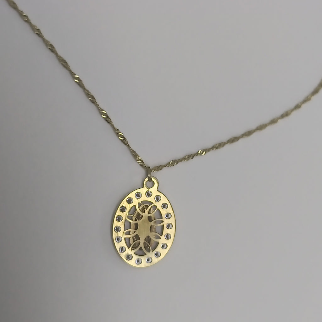 CADENA, MEDALLA RELIGIOSA ORO 10 K 2.1 GRMS (SEMINUEVO)