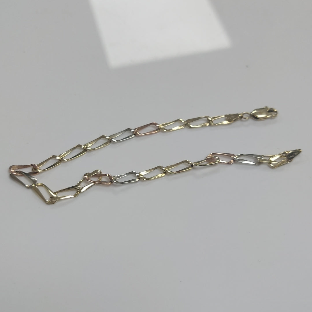PULSERA ORO COMBINADO 14 K 3,60 GRMS (SEMINUEVO)