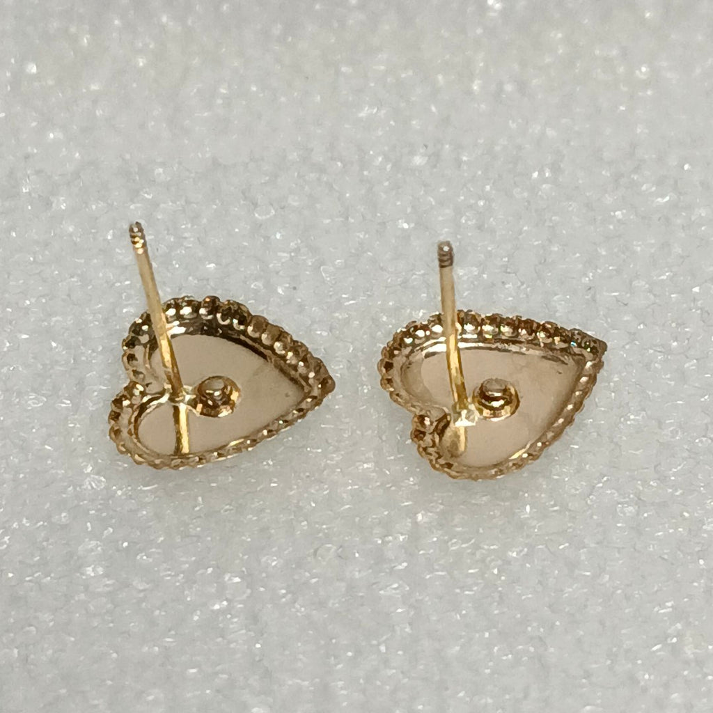 BROQUELES BROQUEL FIG CORAZON C CIRCONIA 14K 0.2614 GR (NUEVO)