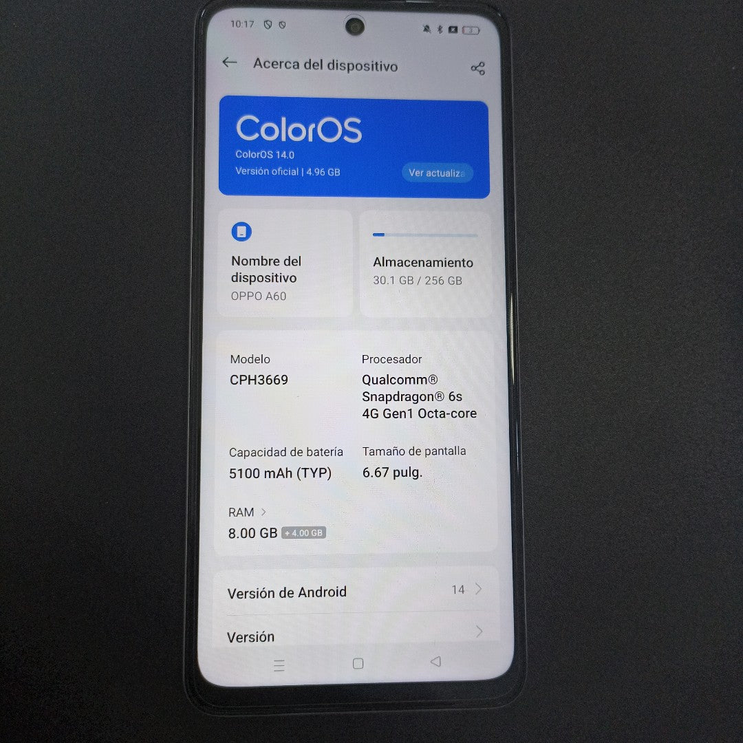 CELULAR OPPO A60 CPH3669 256 GB 8 GB RAM (SEMINUEVO)