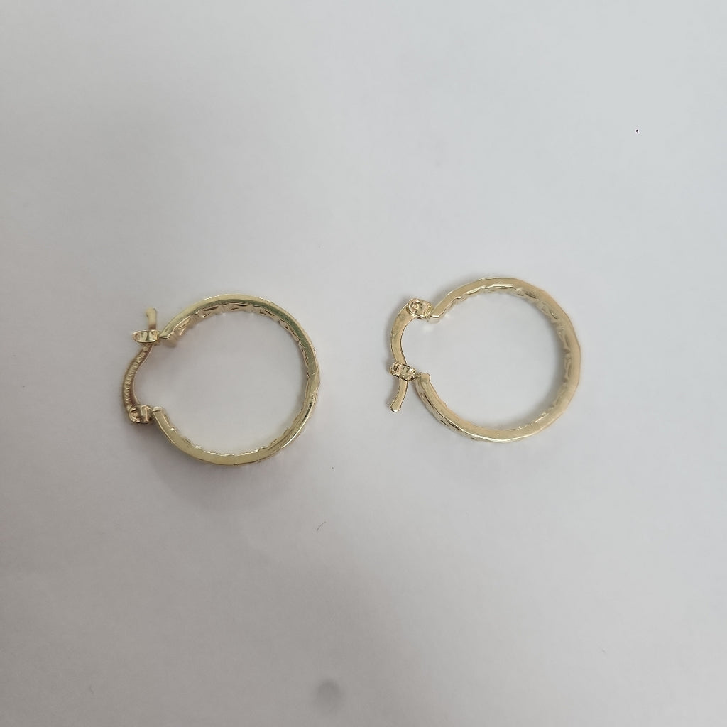 ARETES TEJIDO ARRACADAS TIPO GRECAS 14K 2.1 GR (NUEVO)