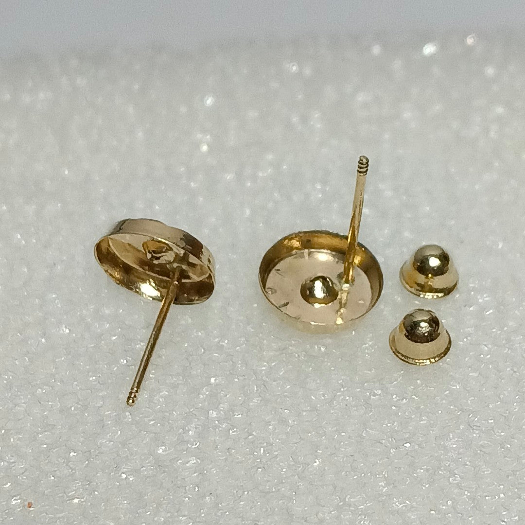 BROQUELES BROQUEL FIG BOTON C CIRCONIA 14K 0.2916 GR (NUEVO)