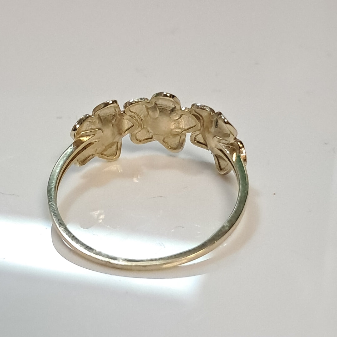 ANILLOS ANILLITO FIG FLORES 10K TALLA 7 1.2 GR (NUEVO)