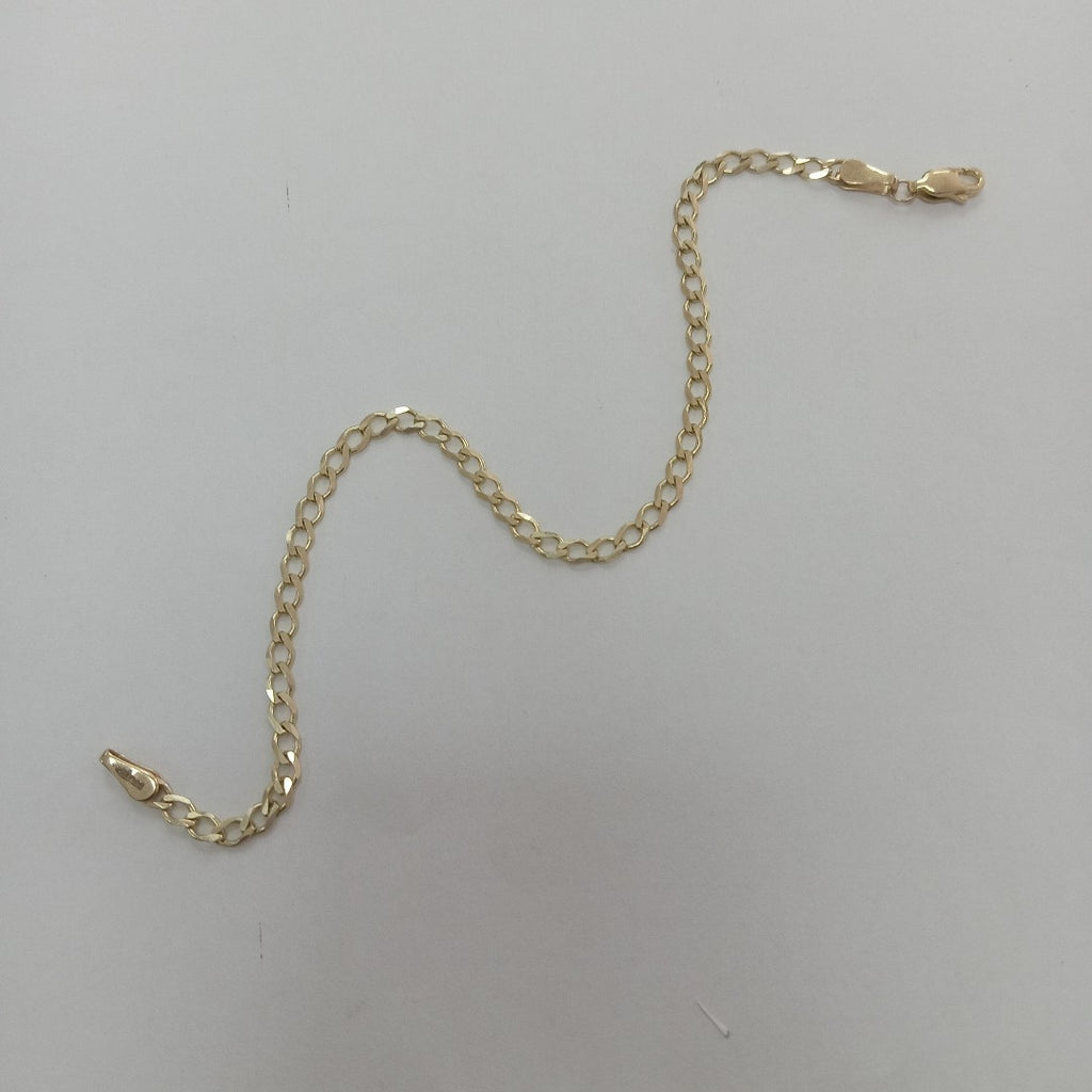 PULSERA TEJIDO BARBADA 14K 21 CM 3.9 GR (NUEVO)