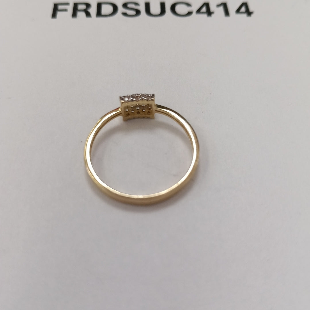 ANILLO ANILLITO C CIRCONIAS 14K 7 TALLA 1.4 GR (NUEVO)
