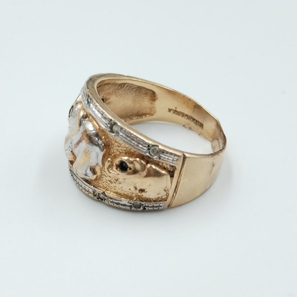 ANILLITO ORO COMBINADO 10 K 6,40 GRMS (SEMINUEVO)