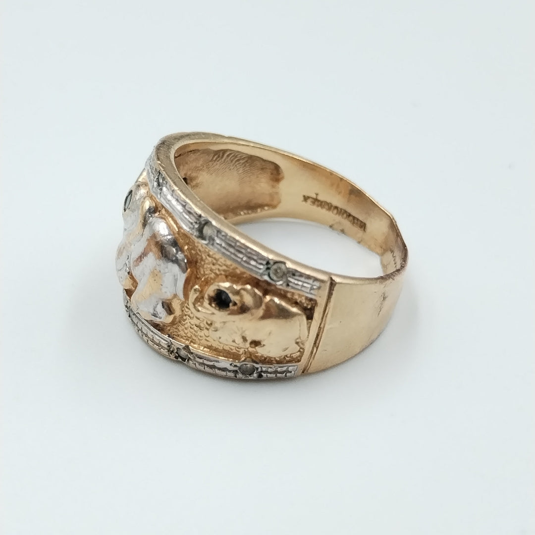 ANILLITO ORO COMBINADO 10 K 6,40 GRMS (SEMINUEVO)