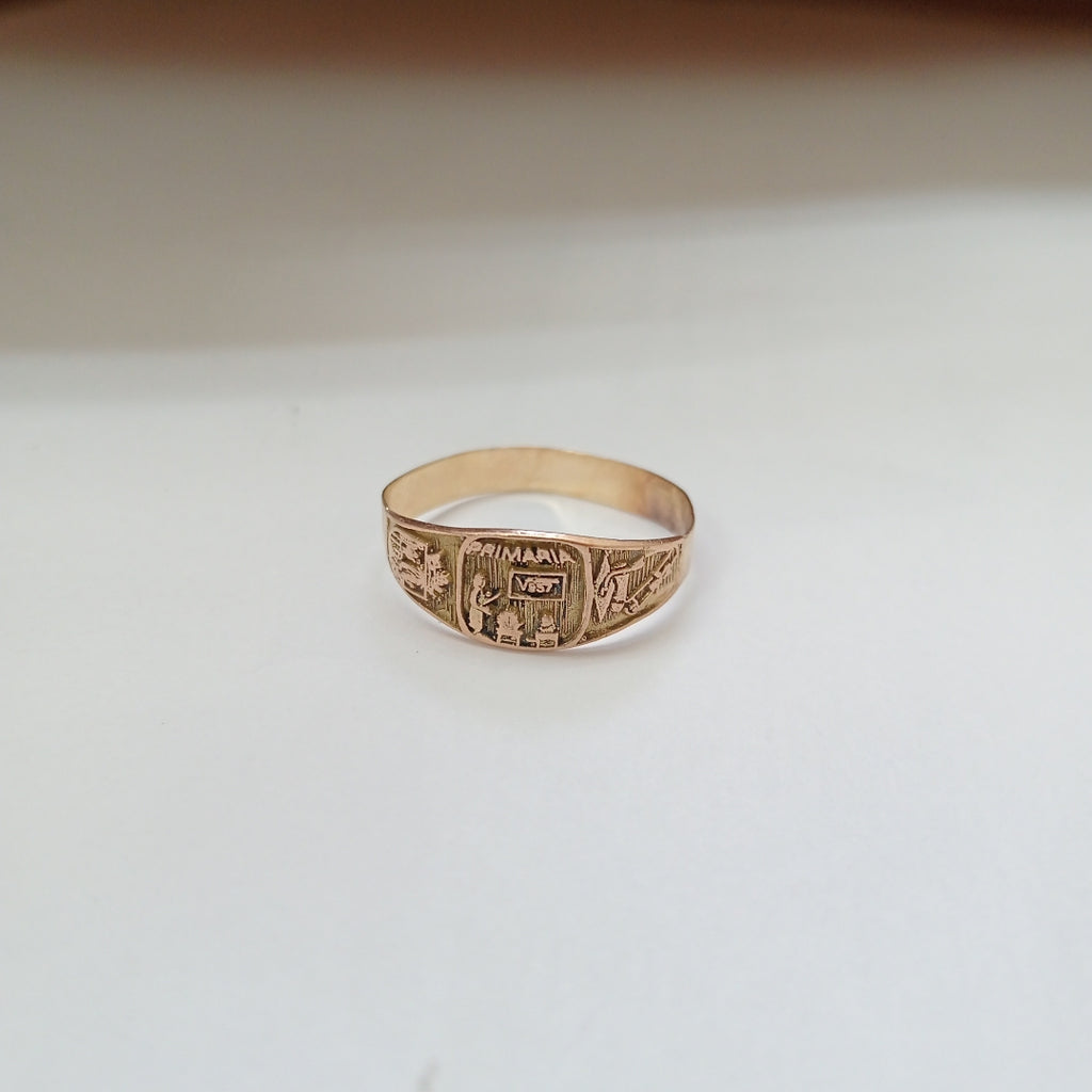 ANILLO DE GRADUACIÓN ORO 10 K 1,10 GRMS (SEMINUEVO)