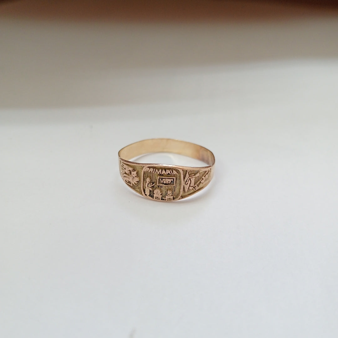 ANILLO DE GRADUACIÓN ORO 10 K 1,10 GRMS (SEMINUEVO)