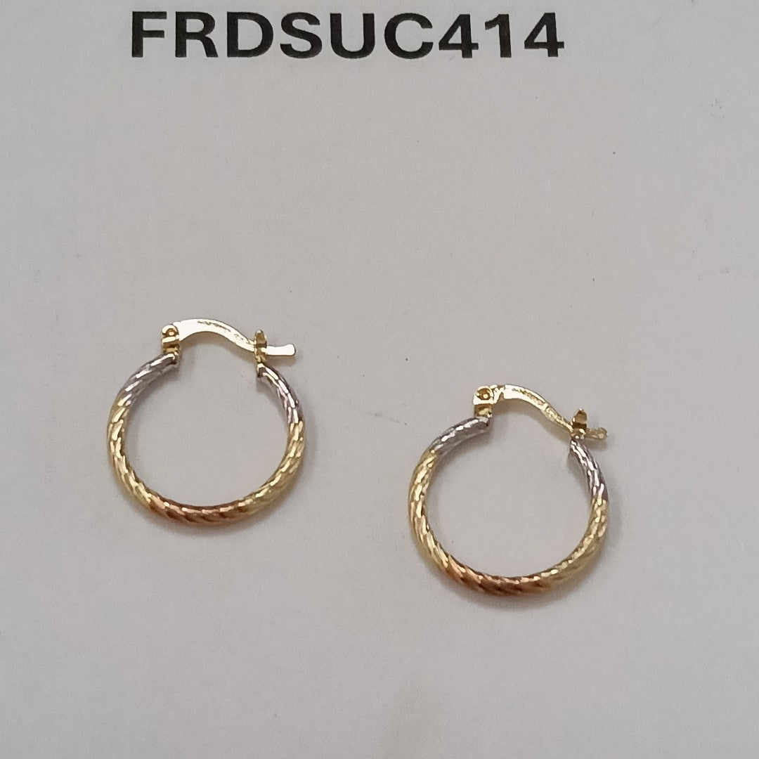 ARETES TEJIDO ARRACADAS TZL COMBINADAS 14K 1.8 GR (NUEVO)