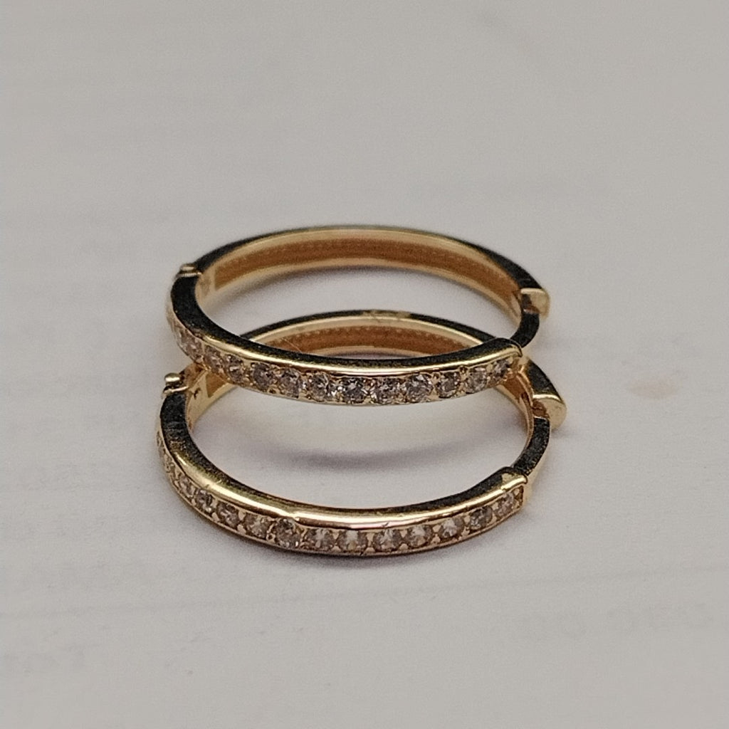 ARETES ARRACADAS C CIRCONIAS 14K 2 GR (NUEVO)