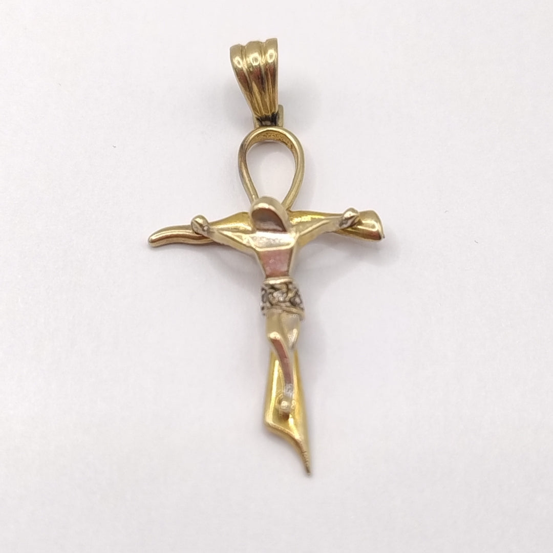 CRUCIFIJO ORO 14 K 2.6 GRMS (SEMINUEVO)