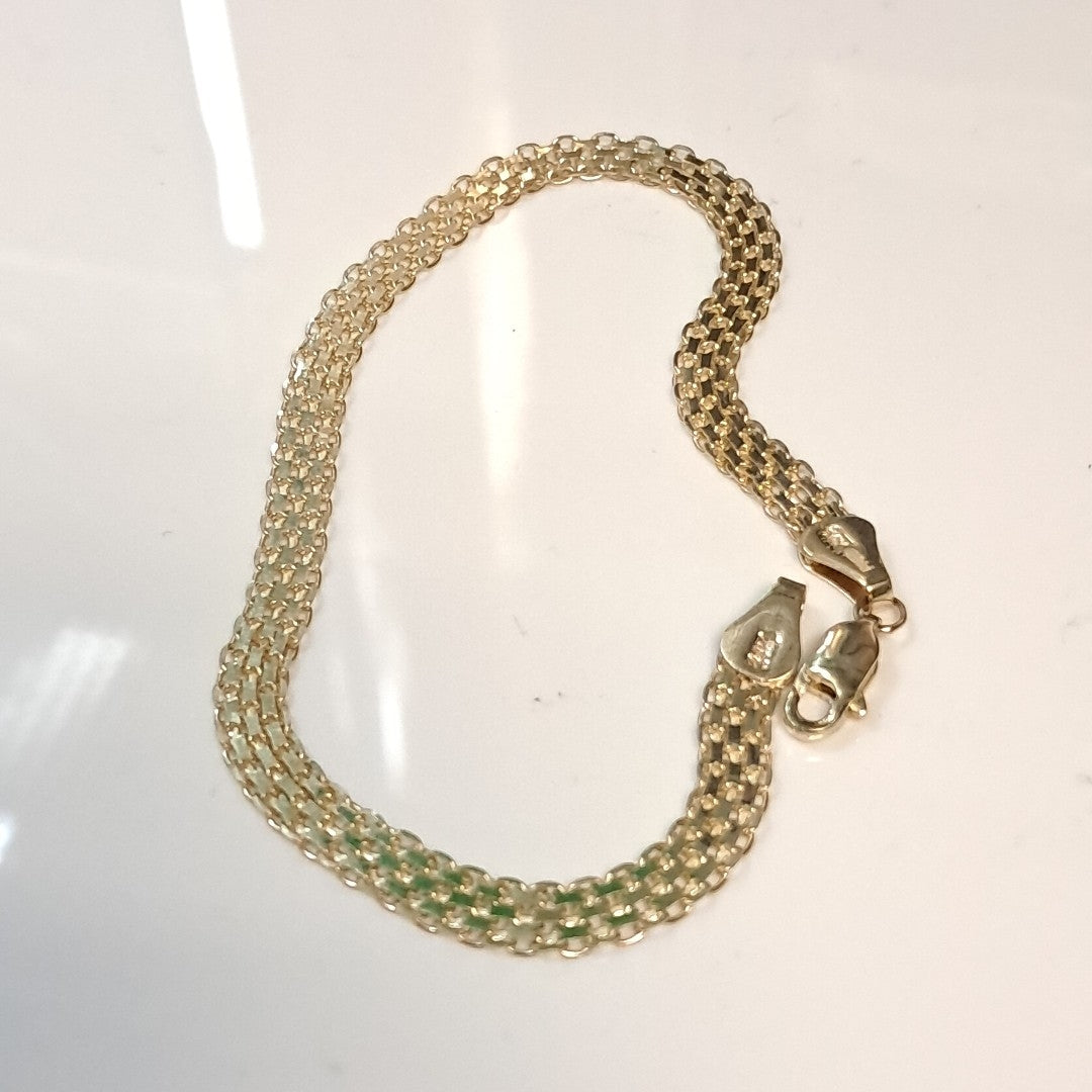 PULSERA ESPECIAL 14K 21 CM 5.1 GR (NUEVO)