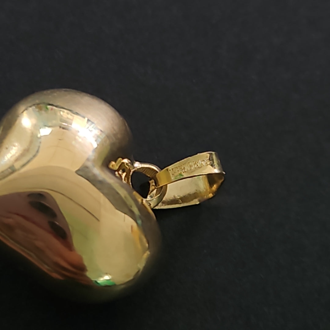 DIJE TEJIDO CORAZON LISO 14K 1 GR (NUEVO)