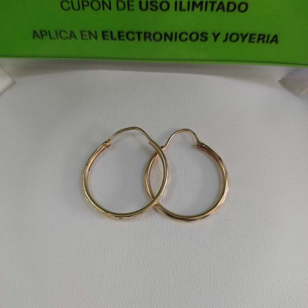 ARRACADAS PAR ORO 14 K 1.6 GRMS (SEMINUEVO)