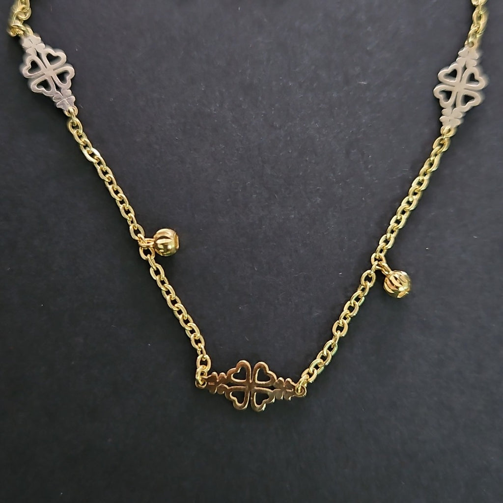 PULSERA ESPECIAL CON TREBOL 14K 18 CM 1.8 GR (NUEVO)