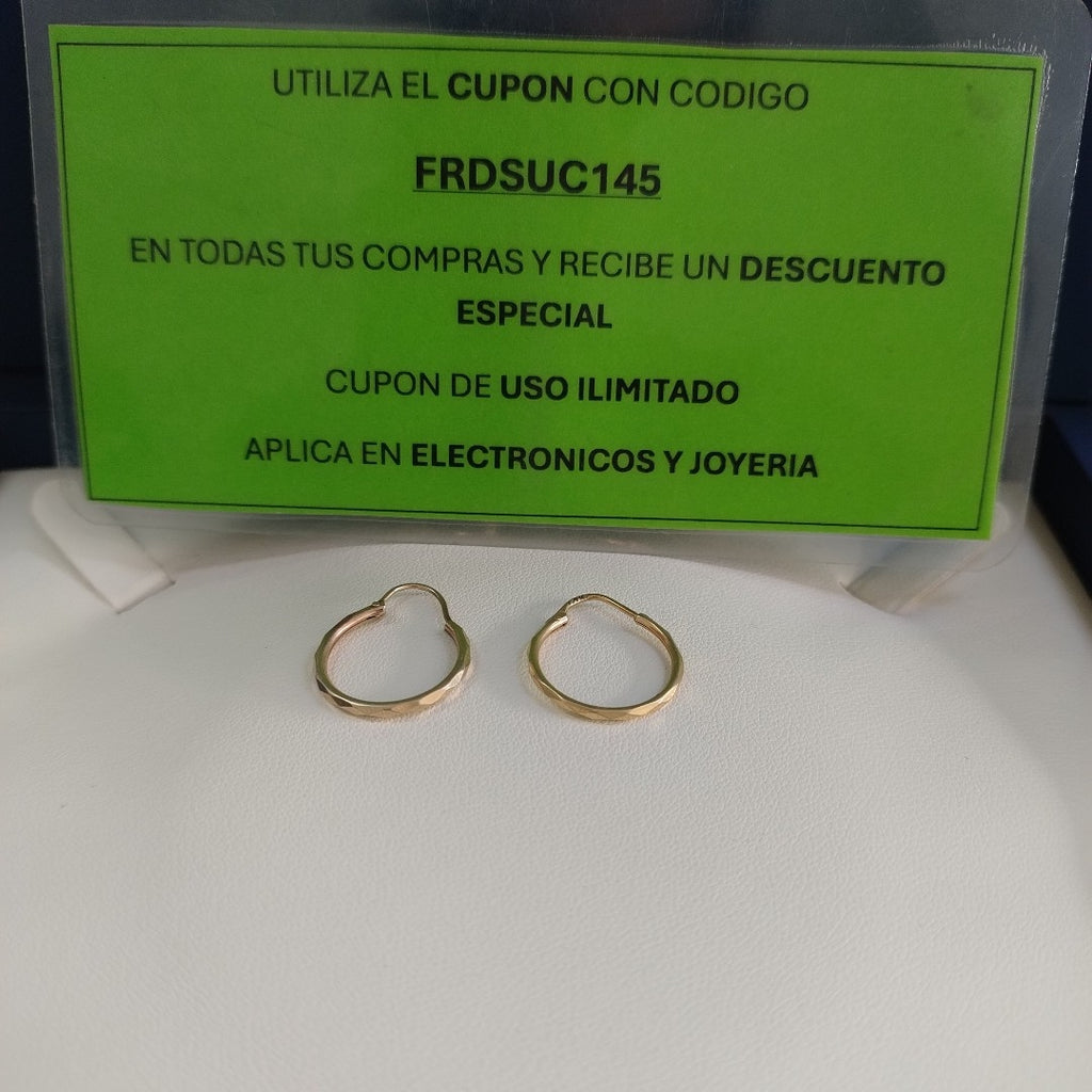 ARRACADAS PAR ORO 10 K 1.2 GRMS (SEMINUEVO)