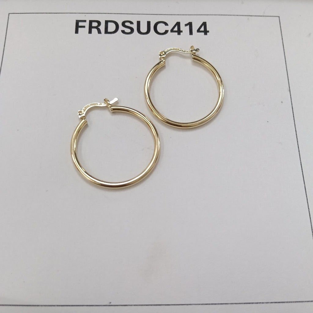 ARETES TEJIDO ARRACADAS LISAS 14K 1.5 GR (NUEVO)