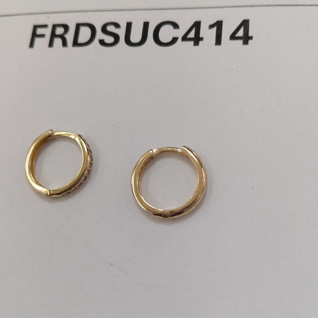 ARETES ARRACADA C CIRCONIAS 14K 1.5 GR (NUEVO)