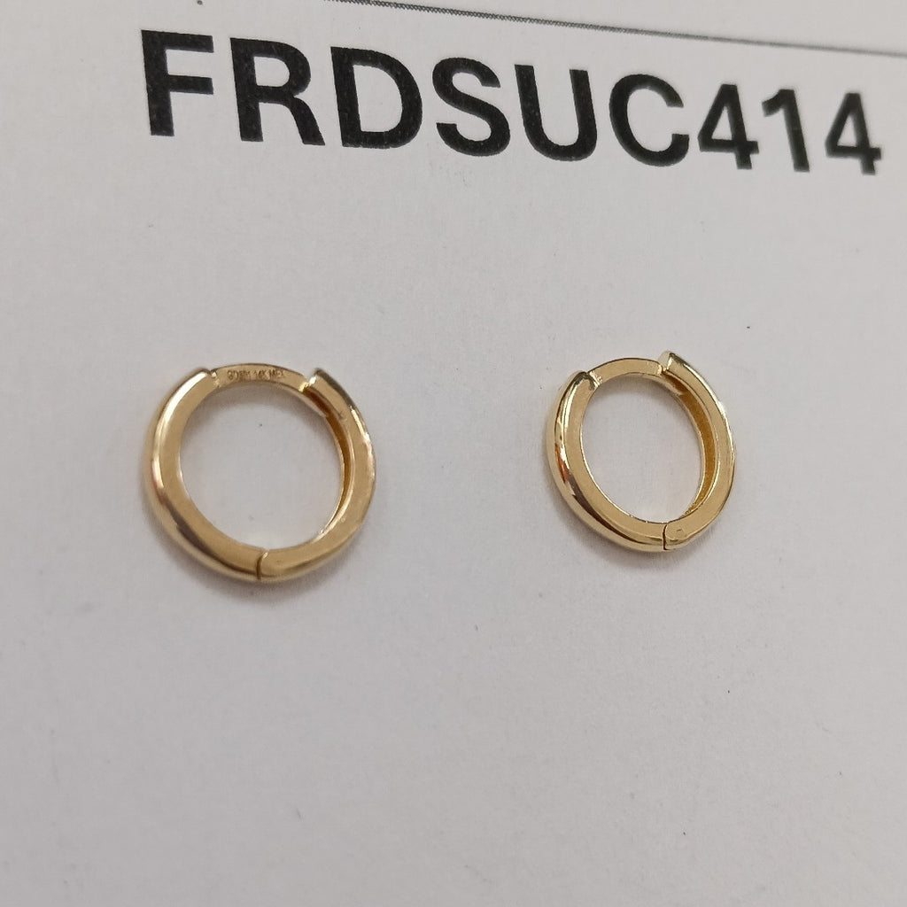 ARETES HUGGIES LISAS 14K 1.3 GR (NUEVO)