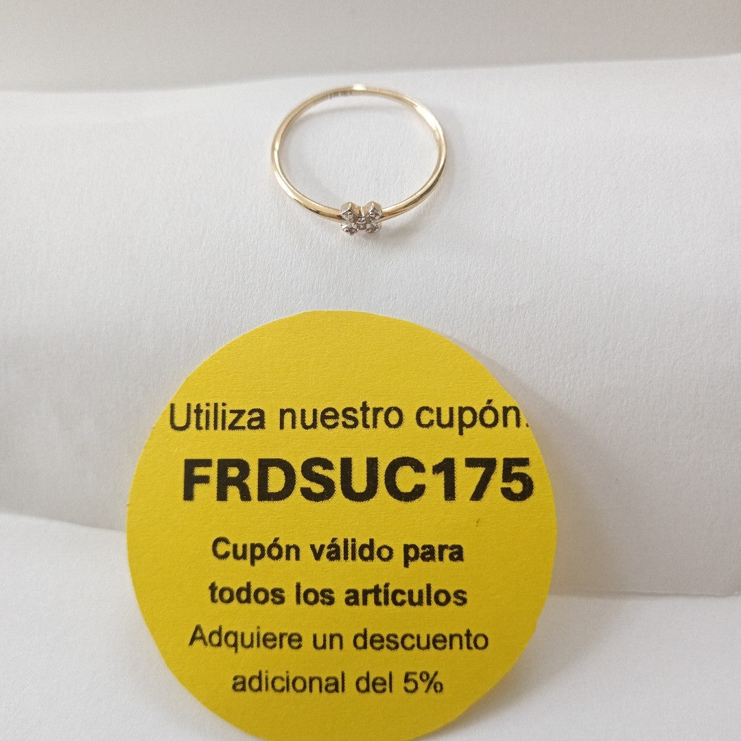ANILLO ANILLITO C CIRCONIAS 14K 8 TALLA 1 GR (NUEVO)
