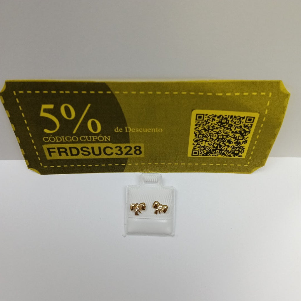 BROQUELES BROQUEL FIG MOÑO C CIRCONIA 14K 0.2441 GR (NUEVO)