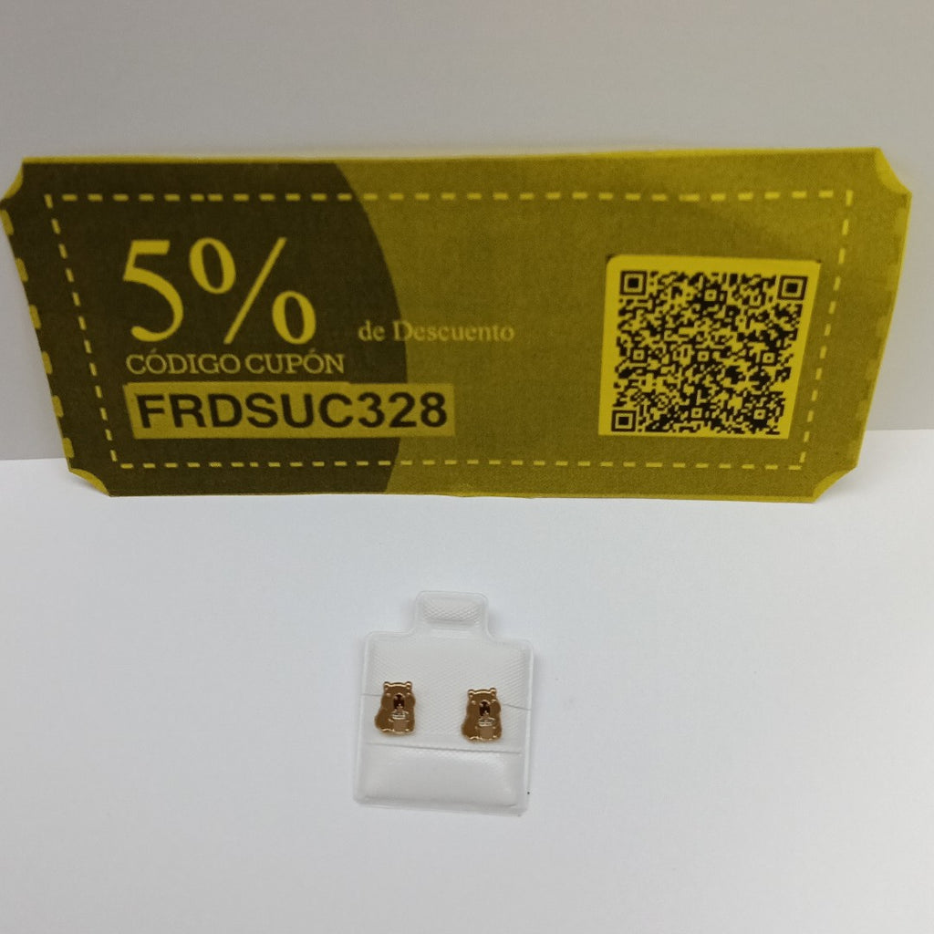 BROQUELES BROQUEL FIG CAPIBARA 14K 0.2657 GR (NUEVO)
