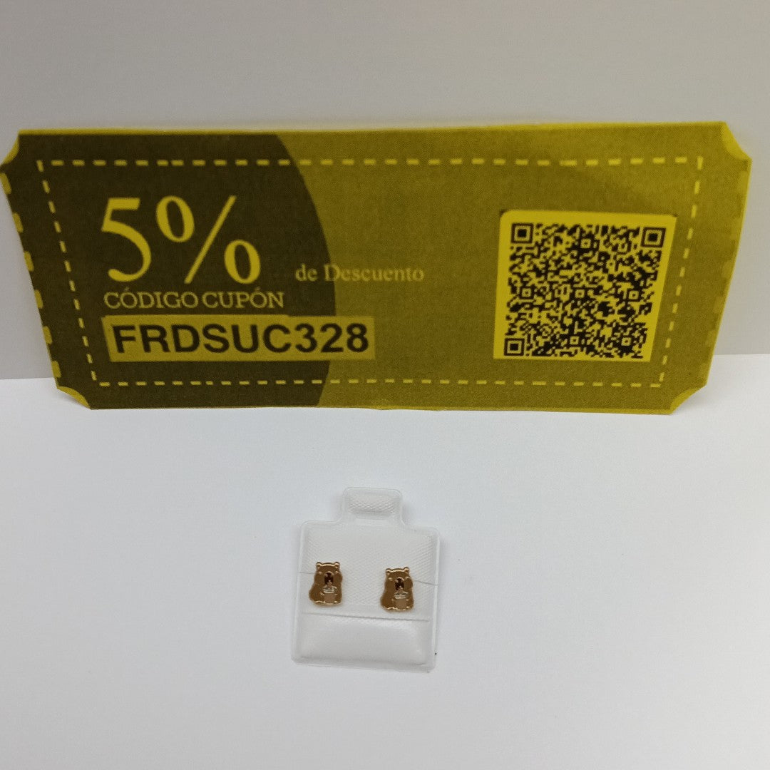 BROQUELES BROQUEL FIG CAPIBARA 14K 0.2657 GR (NUEVO)