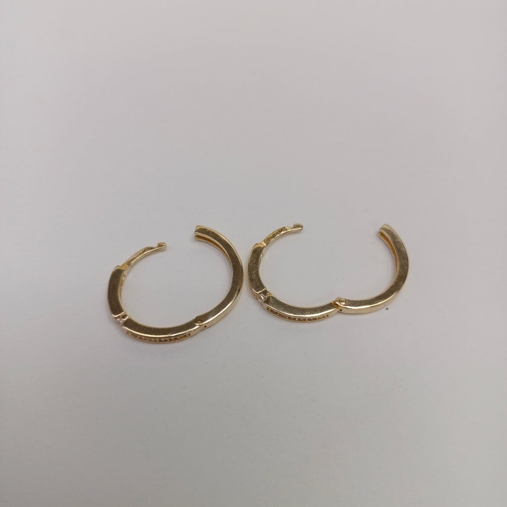 ARETES ARRACADAS C CIRCONIAS 14K 2.3 GR (NUEVO)