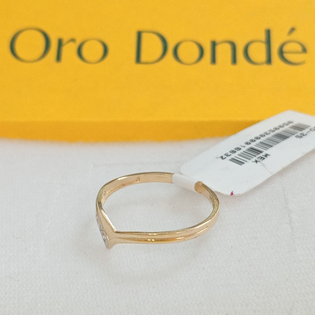 ANILLOS CON CIRCONIAS 14K TALLA 7 1 GR (NUEVO)