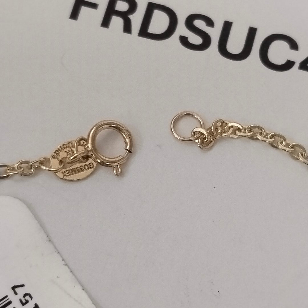 PULSERA TEJIDO ESPECIAL CON BOLITAS 14K 18 CM 1.8 GR (NUEVO)