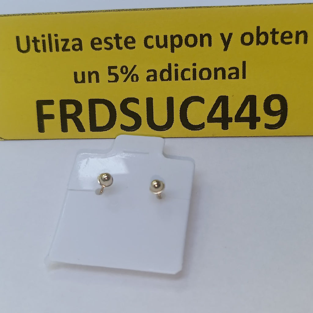 BROQUELES BROQUEL FIG CORAZON 14K 0.23 GR (NUEVO)