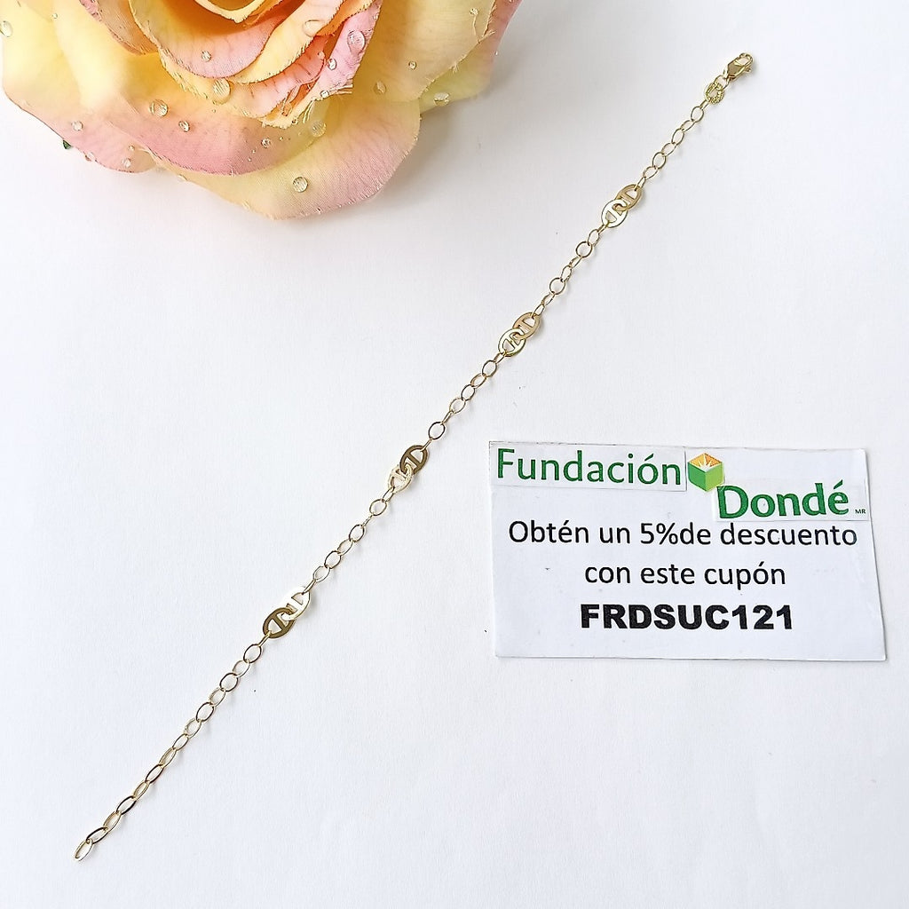 PULSERA ESPECIAL 14K 21 CM 1.8 GR (NUEVO)