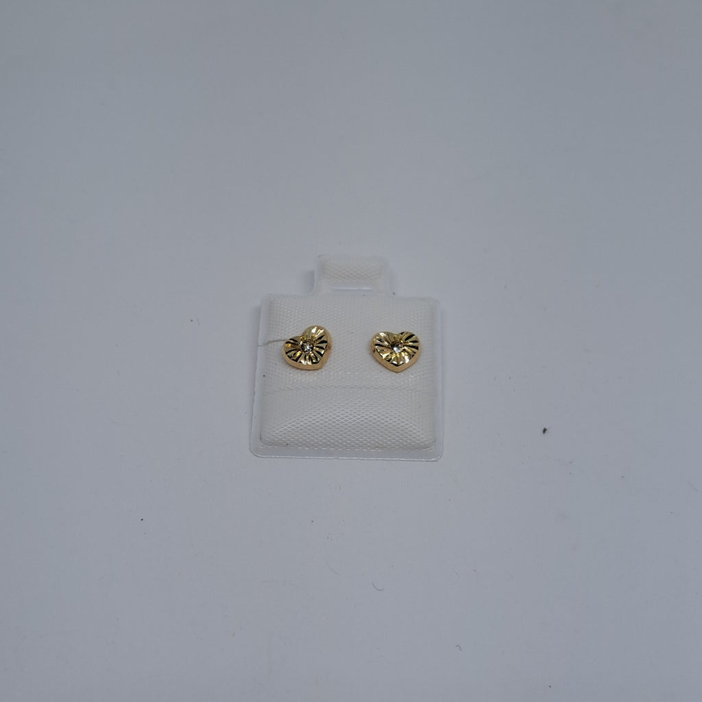 BROQUELES BROQUEL FIG CORAZON C CIRCONIA 14K 0.2603 GR (NUEVO)