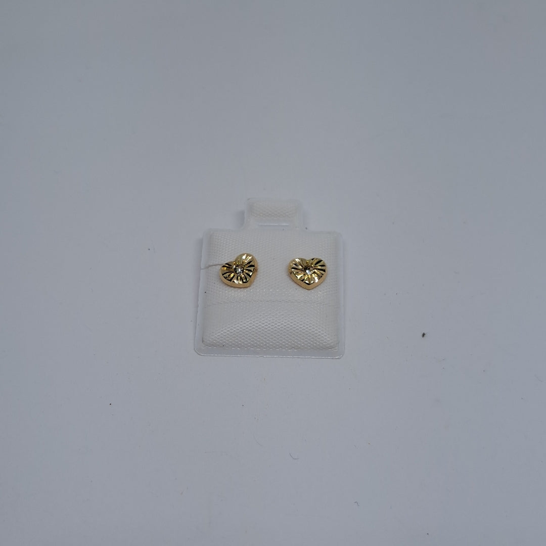 BROQUELES BROQUEL FIG CORAZON C CIRCONIA 14K 0.2603 GR (NUEVO)