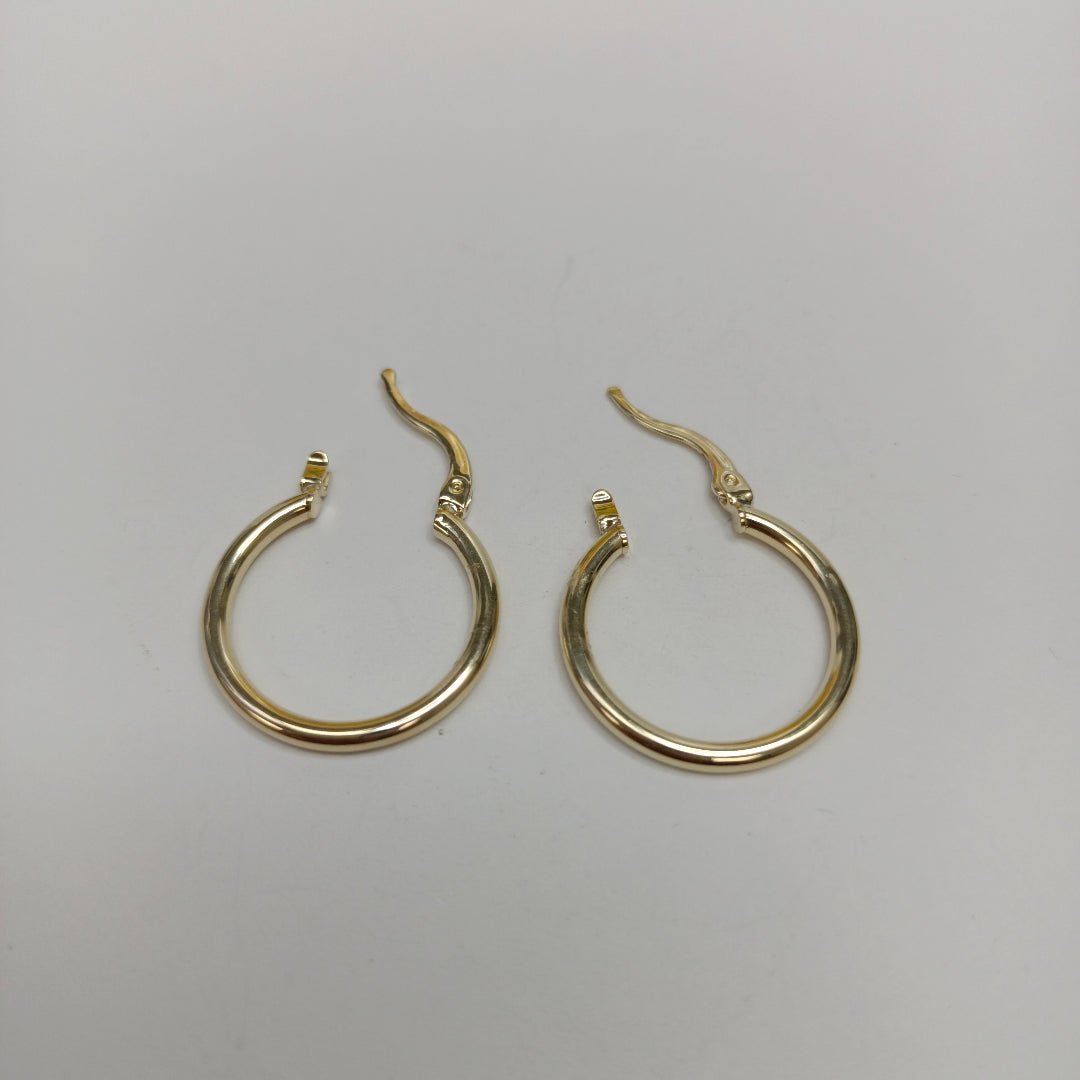 ARETES TEJIDO ARRACADAS LISAS 14K 1.2 GR (NUEVO)