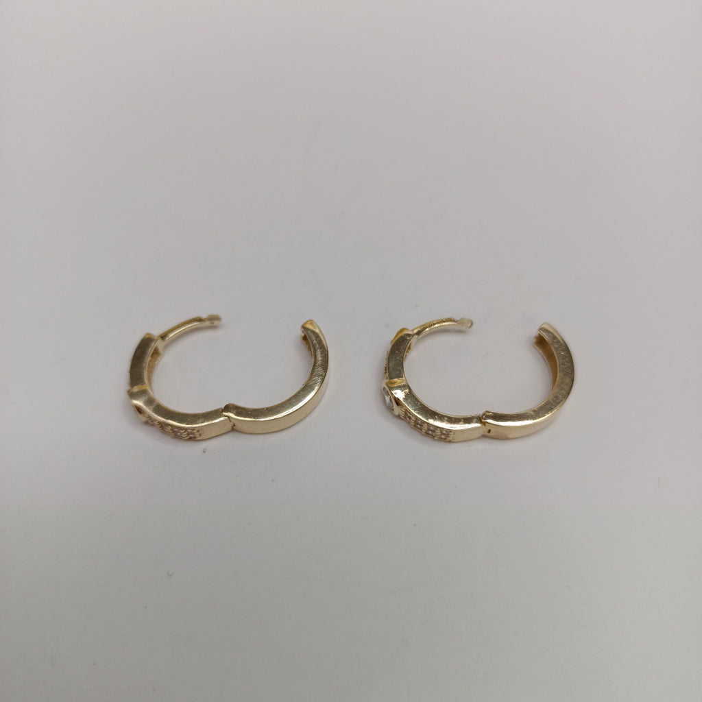 ARETES ARRACADAS C CIRCONIAS 10K 2.6 GR (NUEVO)